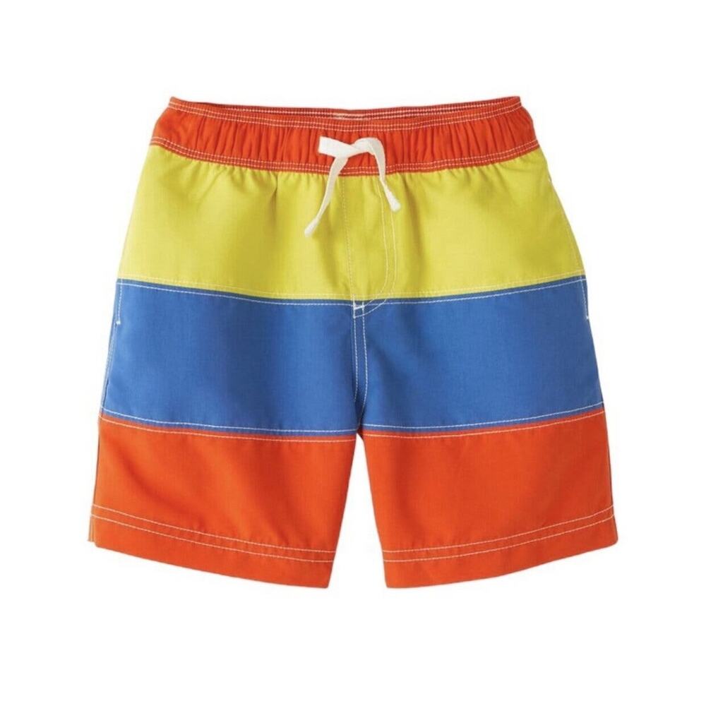 Hanna Andersson NIB Colorblock Swim trunks. Size 3.